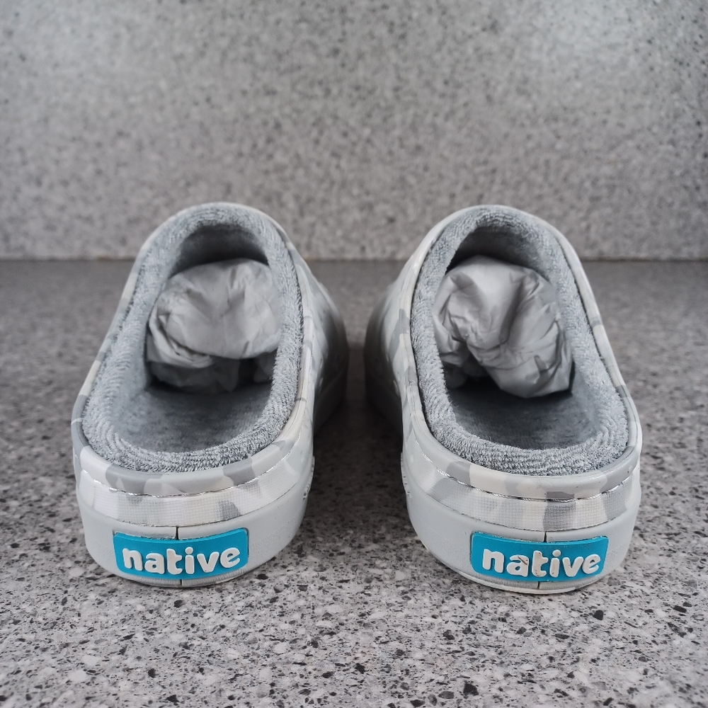 NATIVE Shoes White Gray Marble Kids Toddler Jefferson Slip-On Shoes - Picture 6 of 9